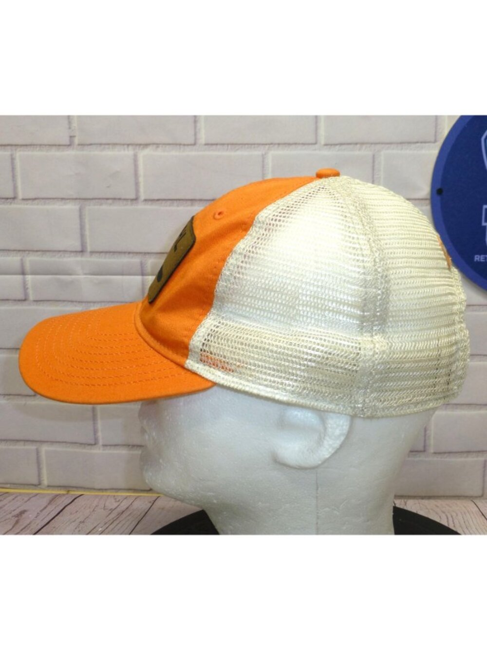Stihl Orange Mesh Trucker Hat With Chainsaw Patch Snapback Adjustable Cap - Picture 5 of 10